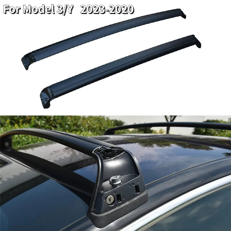 Upgrade Roof Rack Cross Bars with Antitheft Locks for Tesla Model Y Mo